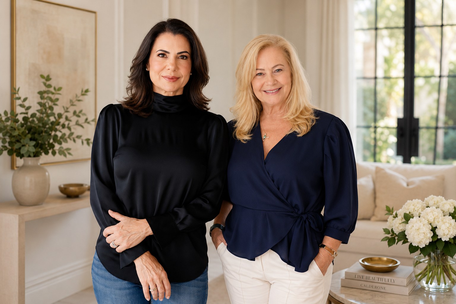 ELARA founders standing in an elegant Palm Beach home