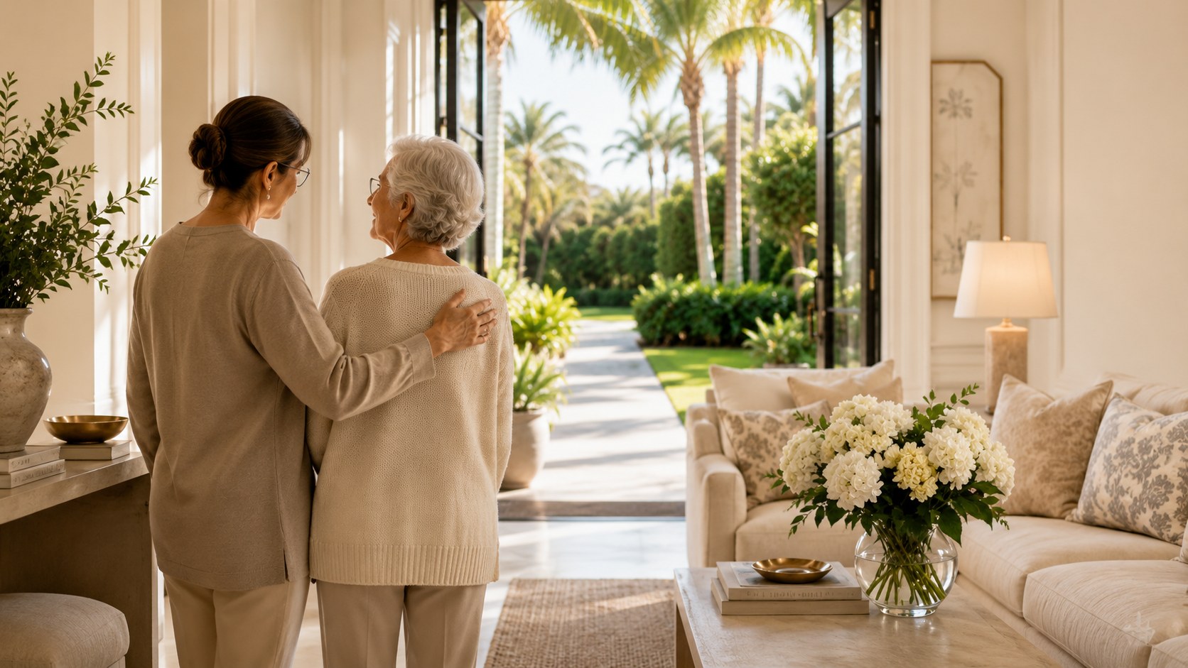 Private senior companionship in an elegant Palm Beach home